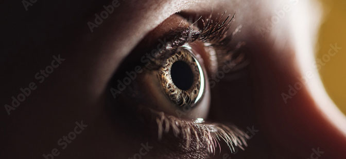 Photo of human eye - depicting aspects of human-centered design.